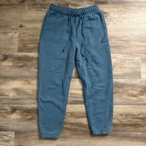 Jordan Jumpman Teal Blue Fleece Jogger Sweatpants Medium MJ Signature Logo